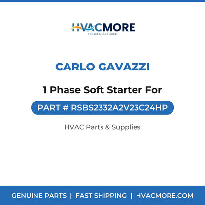Carlo Gavazzi 1 Phase Soft Starter For RSBS2332A2V23C24HP