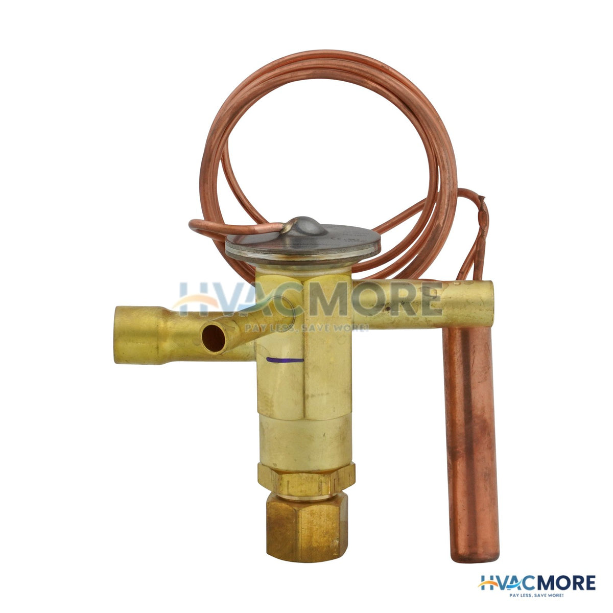 Ranco CV Series 3/8" x 1/2" x 1/4" Solder R-410A TXV W/ Check Valve, 60" Capillary (5 Ton) RTXVCV-5S-4