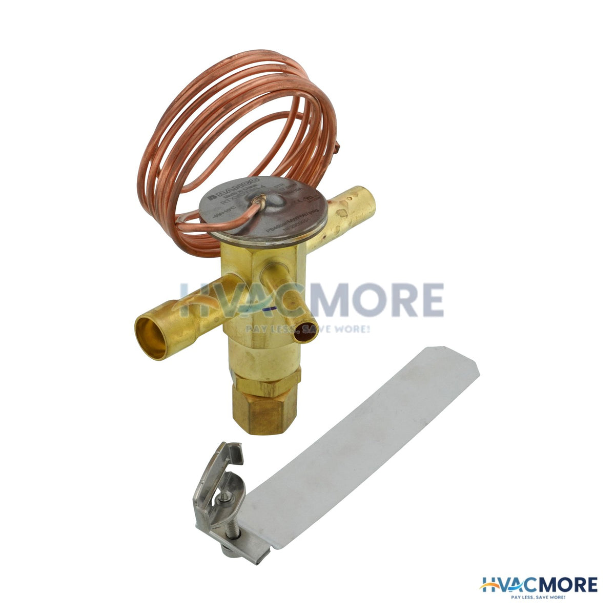 Ranco CV Series 3/8" x 1/2" x 1/4" Solder R-410A TXV W/ Check Valve, 60" Capillary (5 Ton) RTXVCV-5S-4