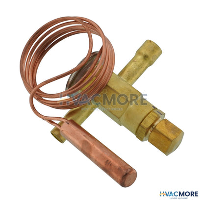 Ranco CV Series 3/8" x 1/2" x 1/4" Solder R-410A TXV W/ Check Valve, 60" Capillary (5 Ton) RTXVCV-5S-4