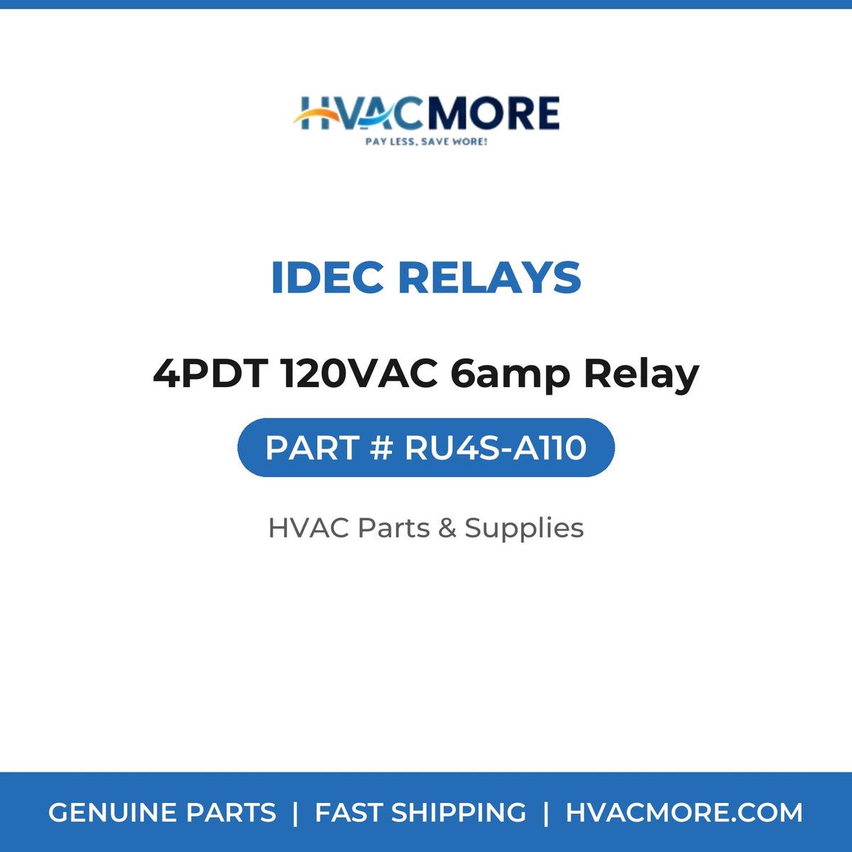 IDEC Relays 4PDT 120VAC 6amp Relay RU4S-A110