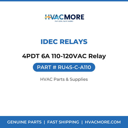 IDEC Relays 4PDT 6A 110-120VAC Relay RU4S-C-A110