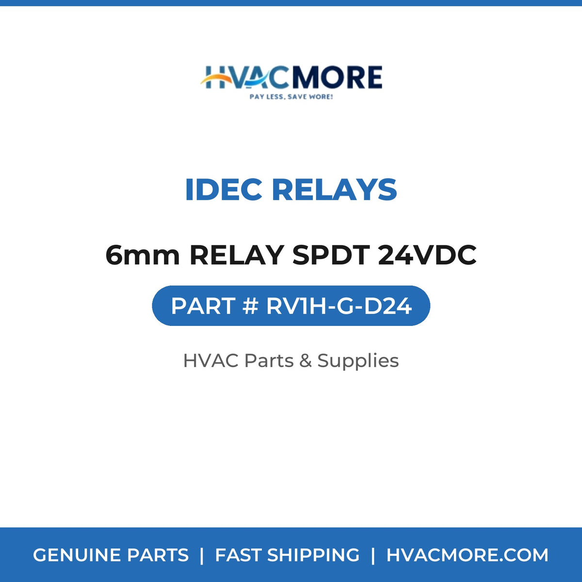 IDEC Relays 6mm RELAY SPDT 24VDC RV1H-G-D24
