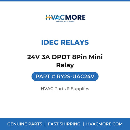 IDEC Relays 24V 3A DPDT 8Pin Mini Relay RY2S-UAC24V