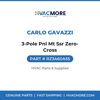 Carlo Gavazzi 3-Pole Pnl Mt Ssr Zero-Cross RZ3A60A55