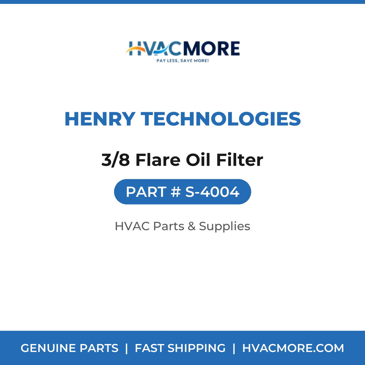 Henry Technologies 3/8 Flare Oil Filter S-4004