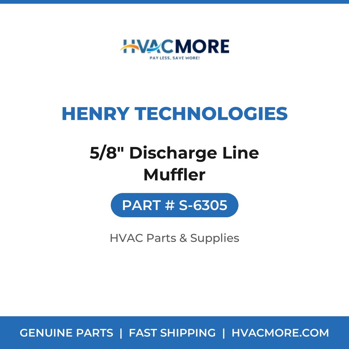 Henry Technologies 5/8" Discharge Line Muffler S-6305