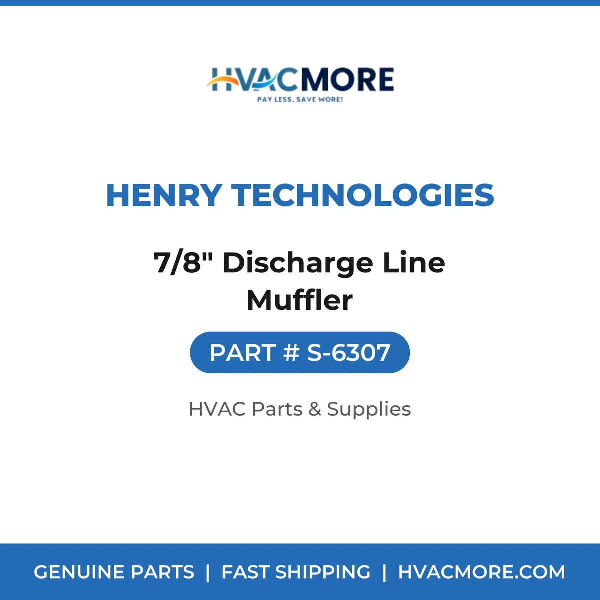Henry Technologies 7/8" Discharge Line Muffler S-6307