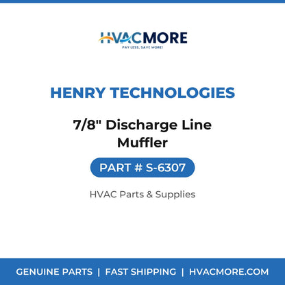 Henry Technologies 7/8" Discharge Line Muffler S-6307