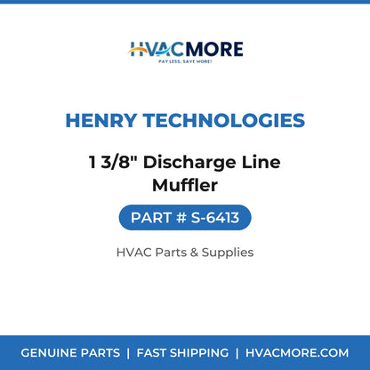 Henry Technologies 1 3/8" Discharge Line Muffler S-6413
