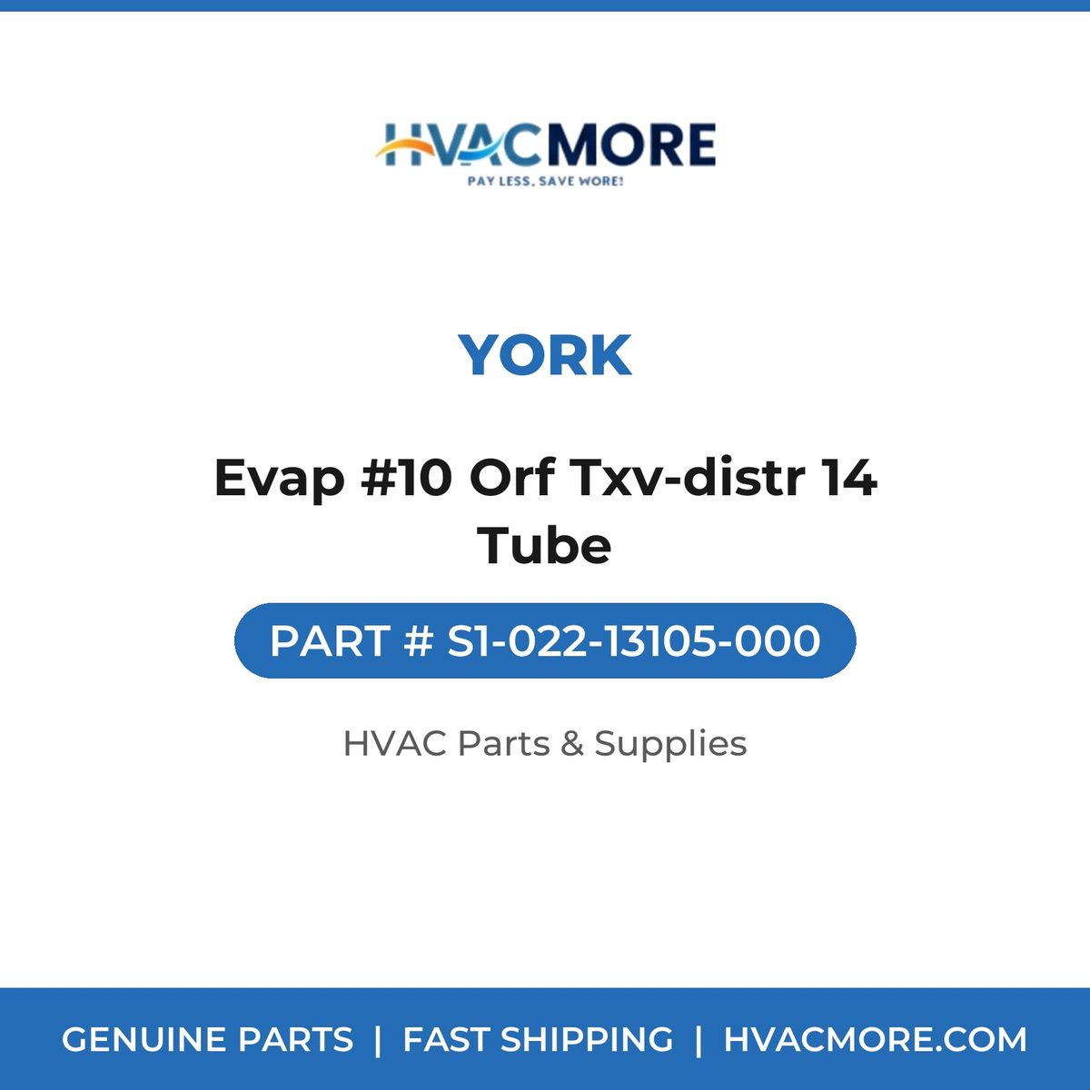 York Evap #10 Orf Txv-distr 14 Tube S1-022-13105-000