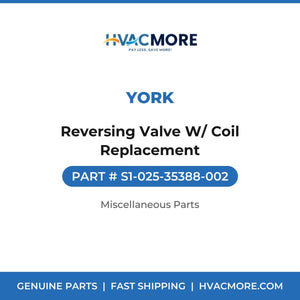 York Reversing Valve W/ Coil Replacement S1-025-35388-002