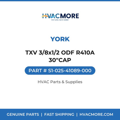 York TXV 3/8x1/2 ODF R410A 30"CAP S1-025-41089-000