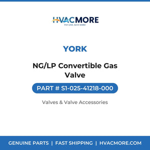 York NG/LP Convertible Gas Valve S1-025-41218-000