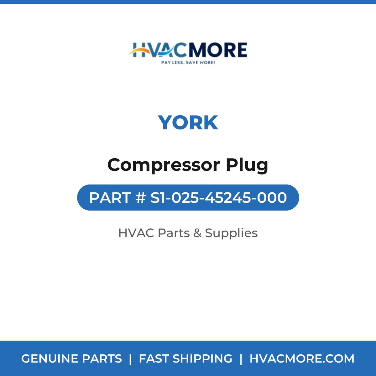 York Compressor Plug S1-025-45245-000