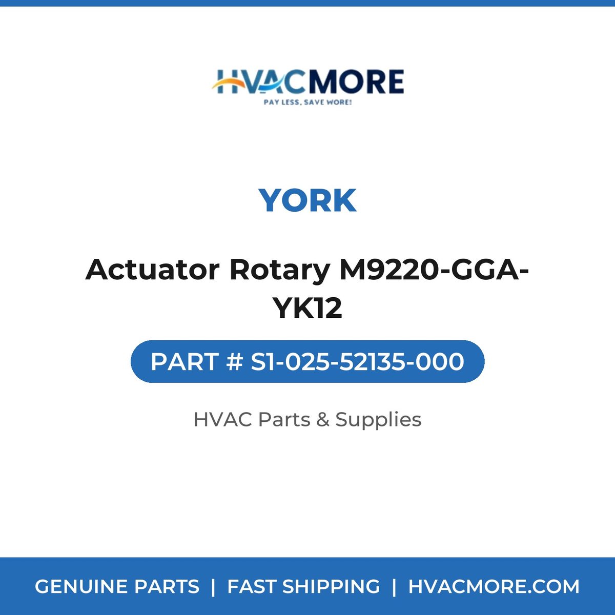 York Actuator Rotary M9220-GGA-YK12 S1-025-52135-000