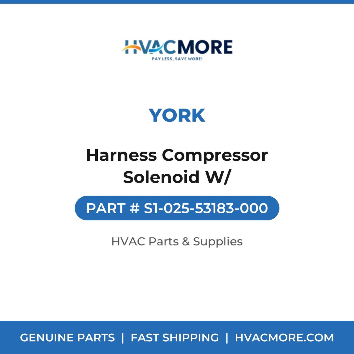 York Harness Compressor Solenoid W/ S1-025-53183-000