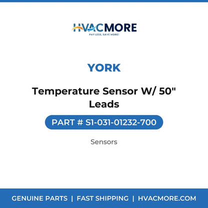 York Temperature Sensor W/ 50" Leads S1-031-01232-700