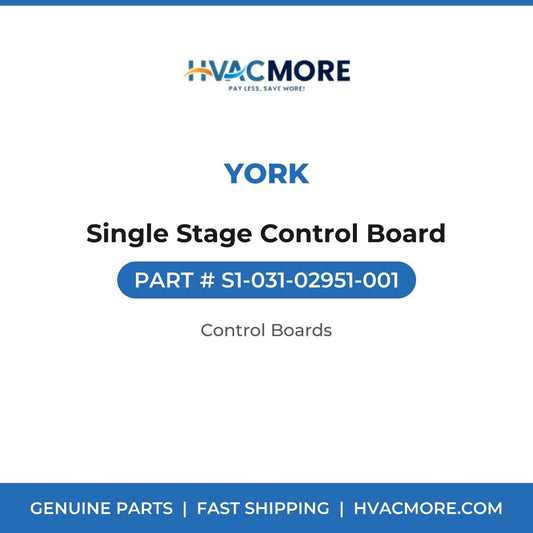 York Single Stage Control Board S1-031-02951-001