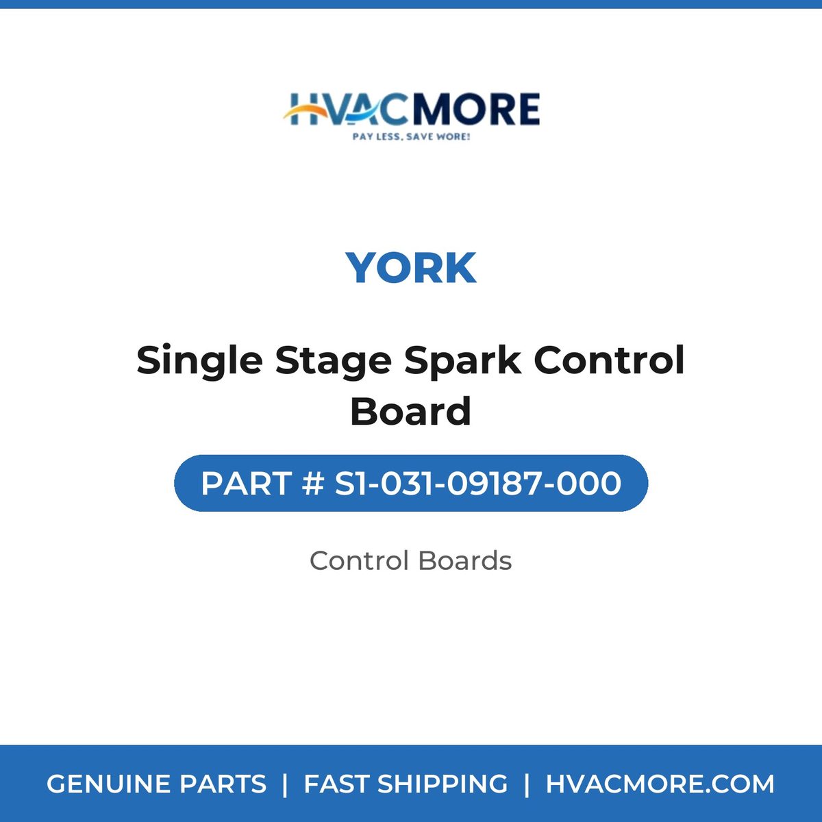 York Single Stage Spark Control Board S1-031-09187-000