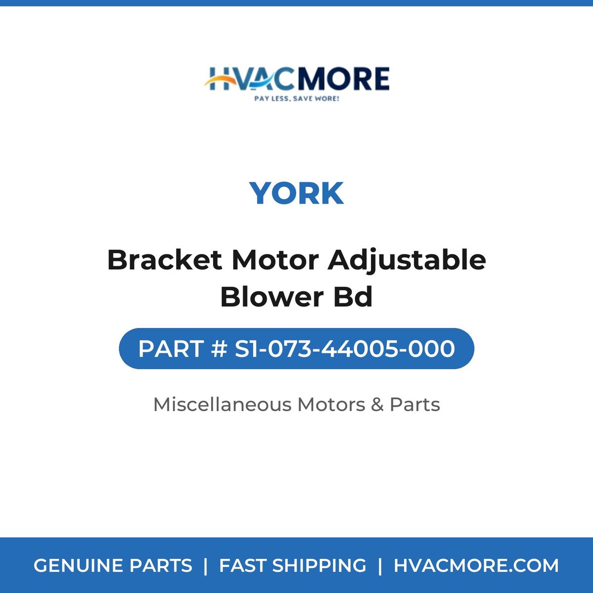 York Bracket Motor Adjustable Blower Bd S1-073-44005-000