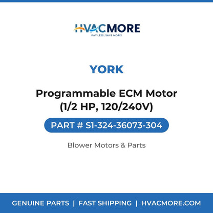 York Programmable ECM Motor (1/2 HP, 120/240V) S1-324-36073-304