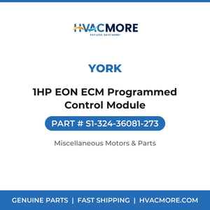York 1HP EON ECM Programmed Control Module S1-324-36081-273