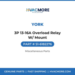 York 3P 13-16A Overload Relay W/ Mount S1-6182276