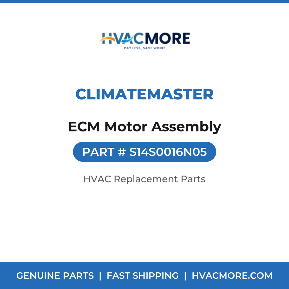 ClimateMaster ECM Motor Assembly S14S0016N05