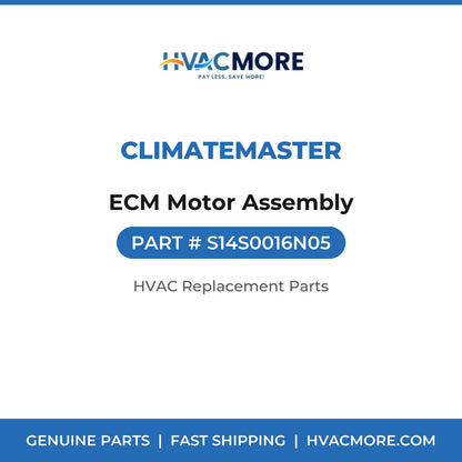 ClimateMaster ECM Motor Assembly S14S0016N05