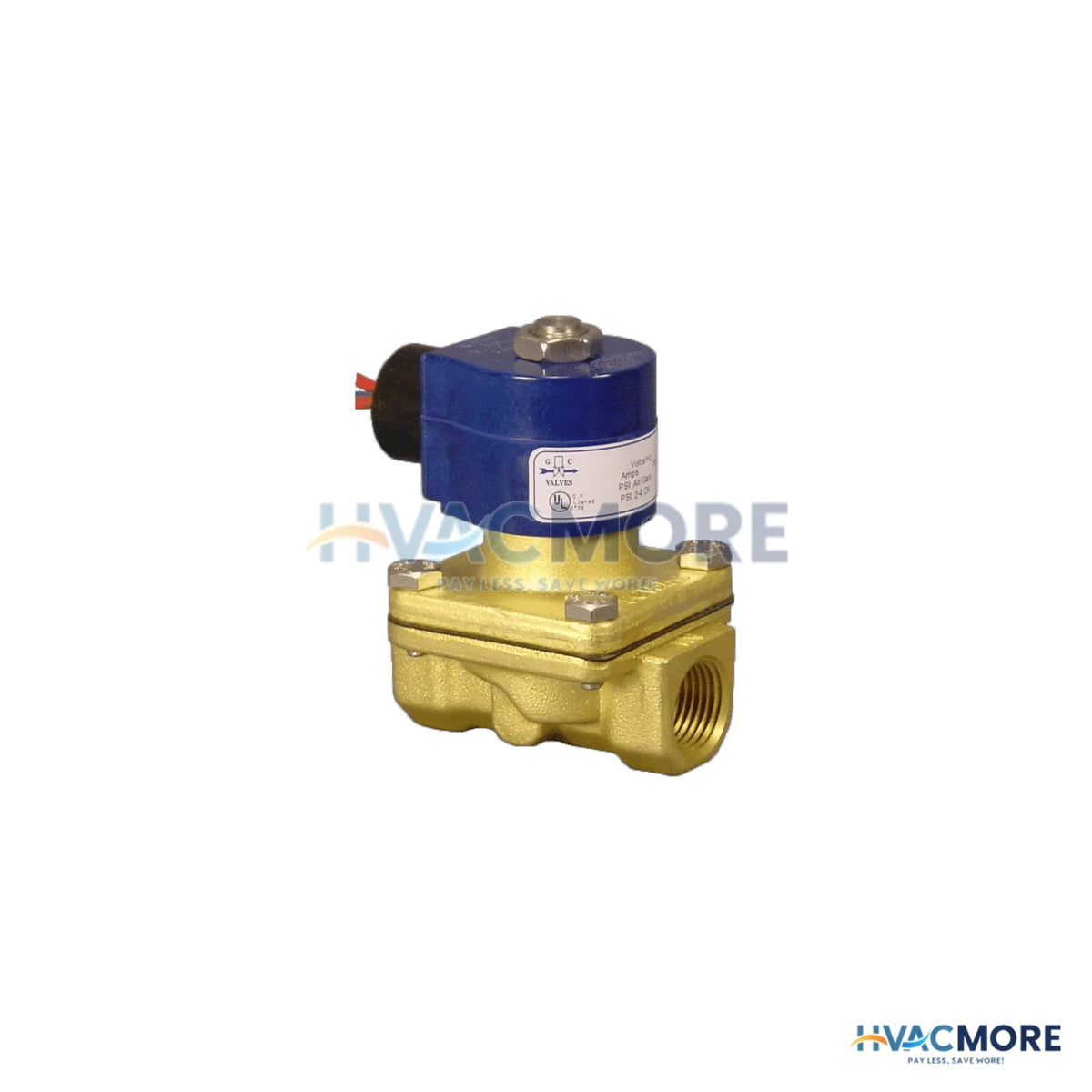 GC Valves 1/2" NPT Normally Closed 2-WAY Brass Solenoid Valve, 5-200 PSI (100/120V AC) S211GH02N5DG4