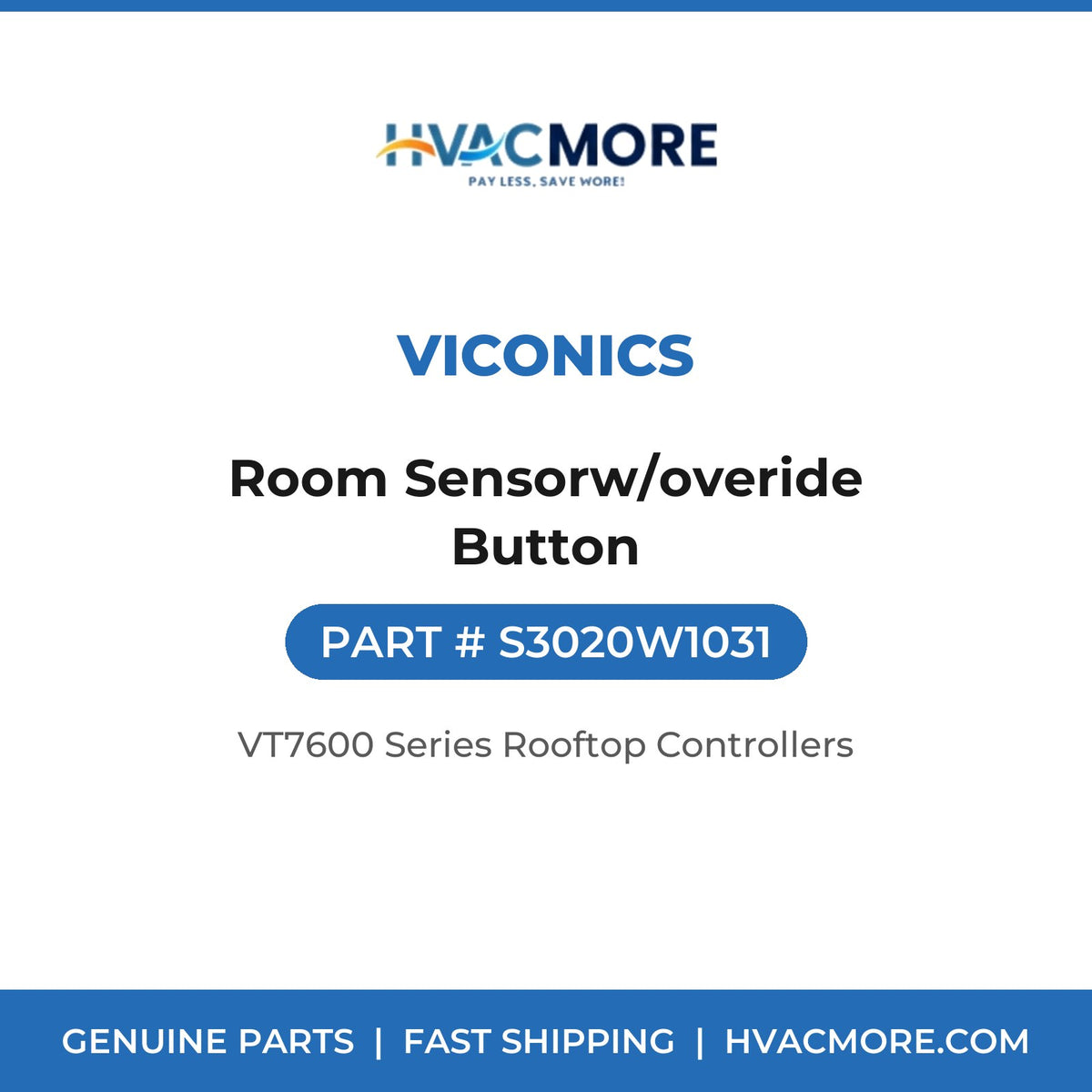 Viconics Room Sensorw/overide Button S3020W1031