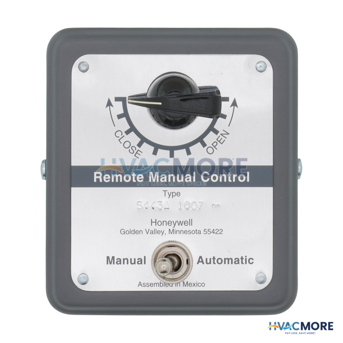 Honeywell Manual Potentiometer W/ DPDT toggle switch S443A1007