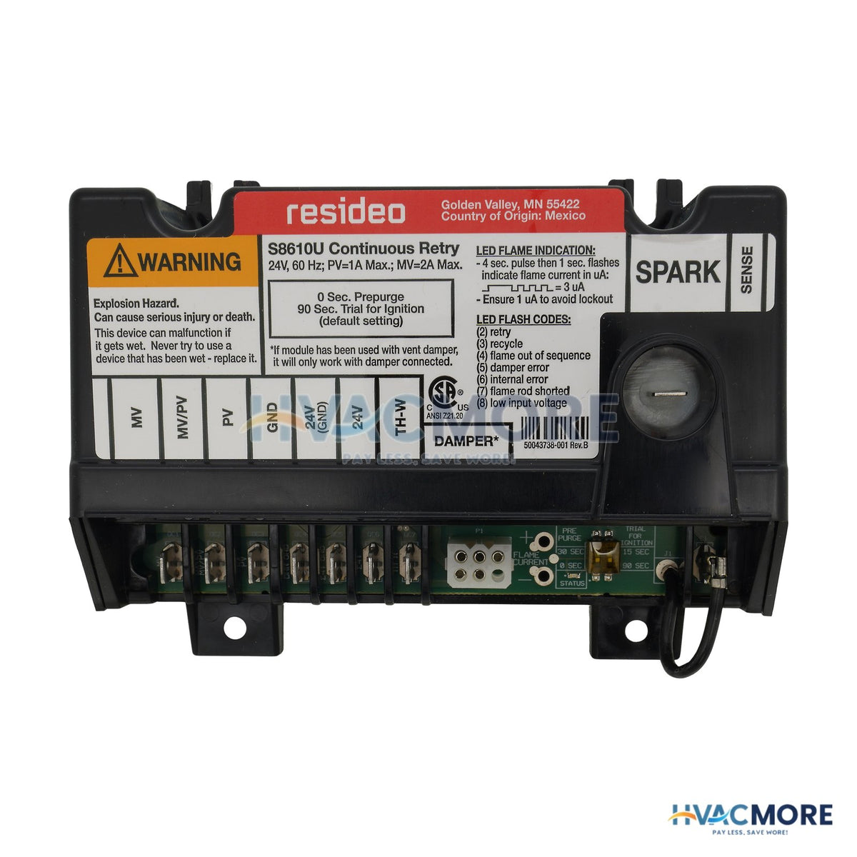 Resideo Intermittent Pilot Control S8610U3009