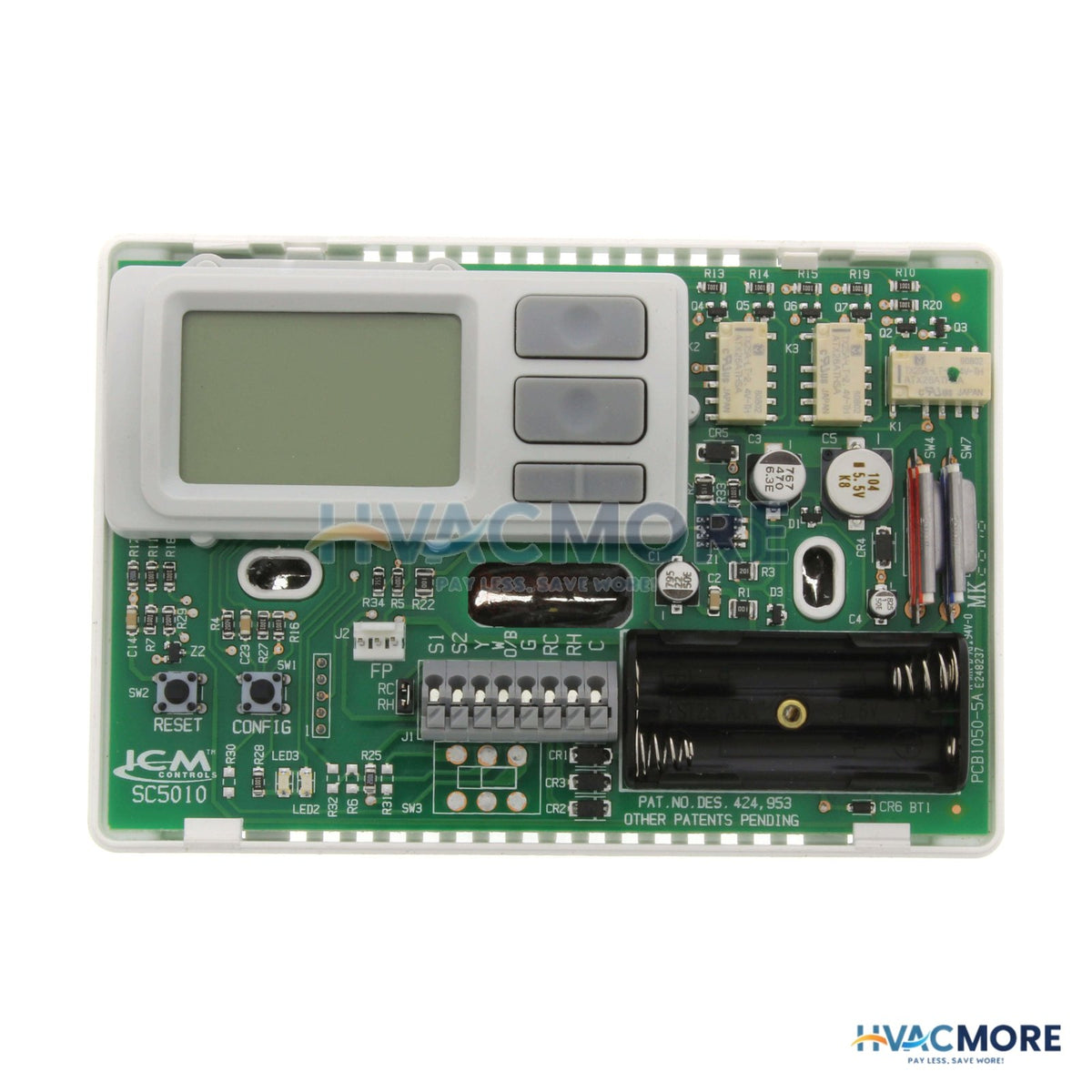 ICM Controls Prog. 1H/1C/1 Heat Pump (Dual Powered) SimpleComfort Pro Tstat SC5010