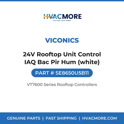 Viconics 24V Rooftop Unit Control IAQ Bac Pir Hum (white) SE8650U5B11