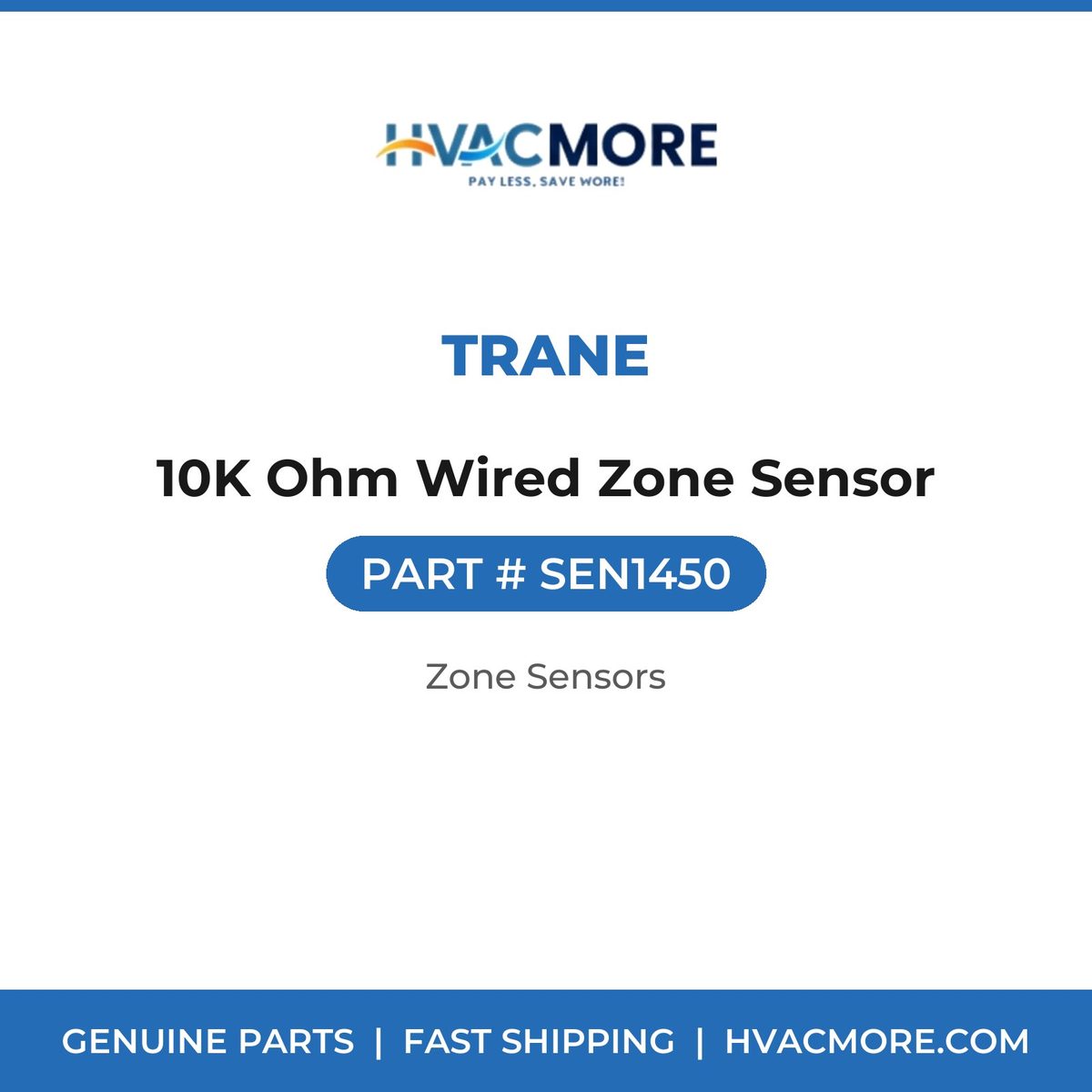 Trane 10K Ohm Wired Zone Sensor SEN1450