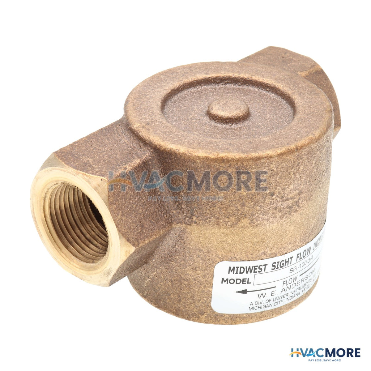 Dwyer 3/4" Midwest Bronze Sight Flow Indicator SFI-100-3/4