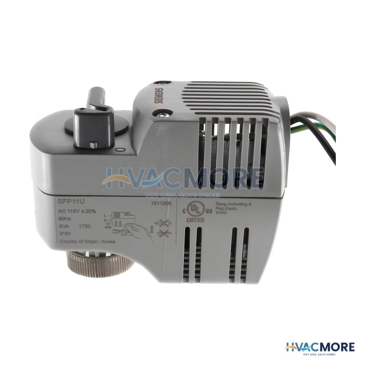 Siemens SFP Normally Open 2-POSITION Zone Valve Actuator (120V) SFP11U