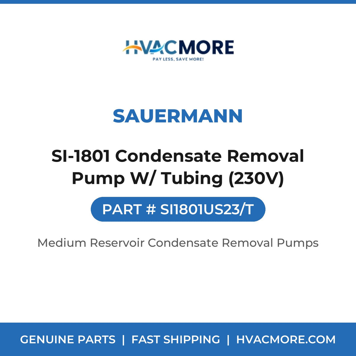 Sauermann SI-1801 Condensate Removal Pump W/ Tubing (230V) SI1801US23/T