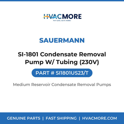 Sauermann SI-1801 Condensate Removal Pump W/ Tubing (230V) SI1801US23/T