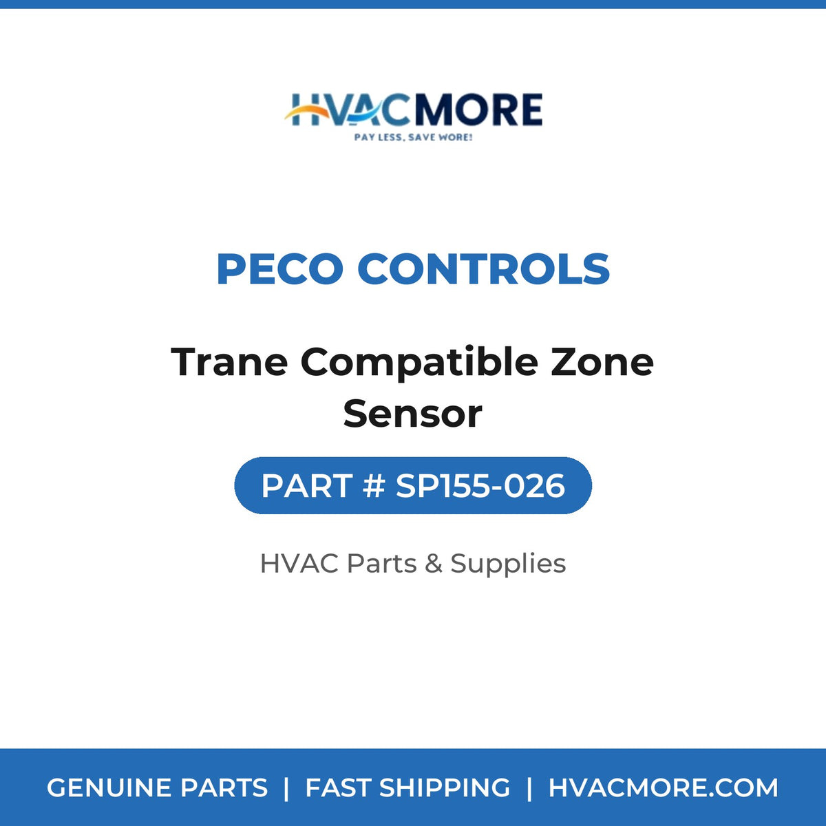 Peco Controls Trane Compatible Zone Sensor SP155-026