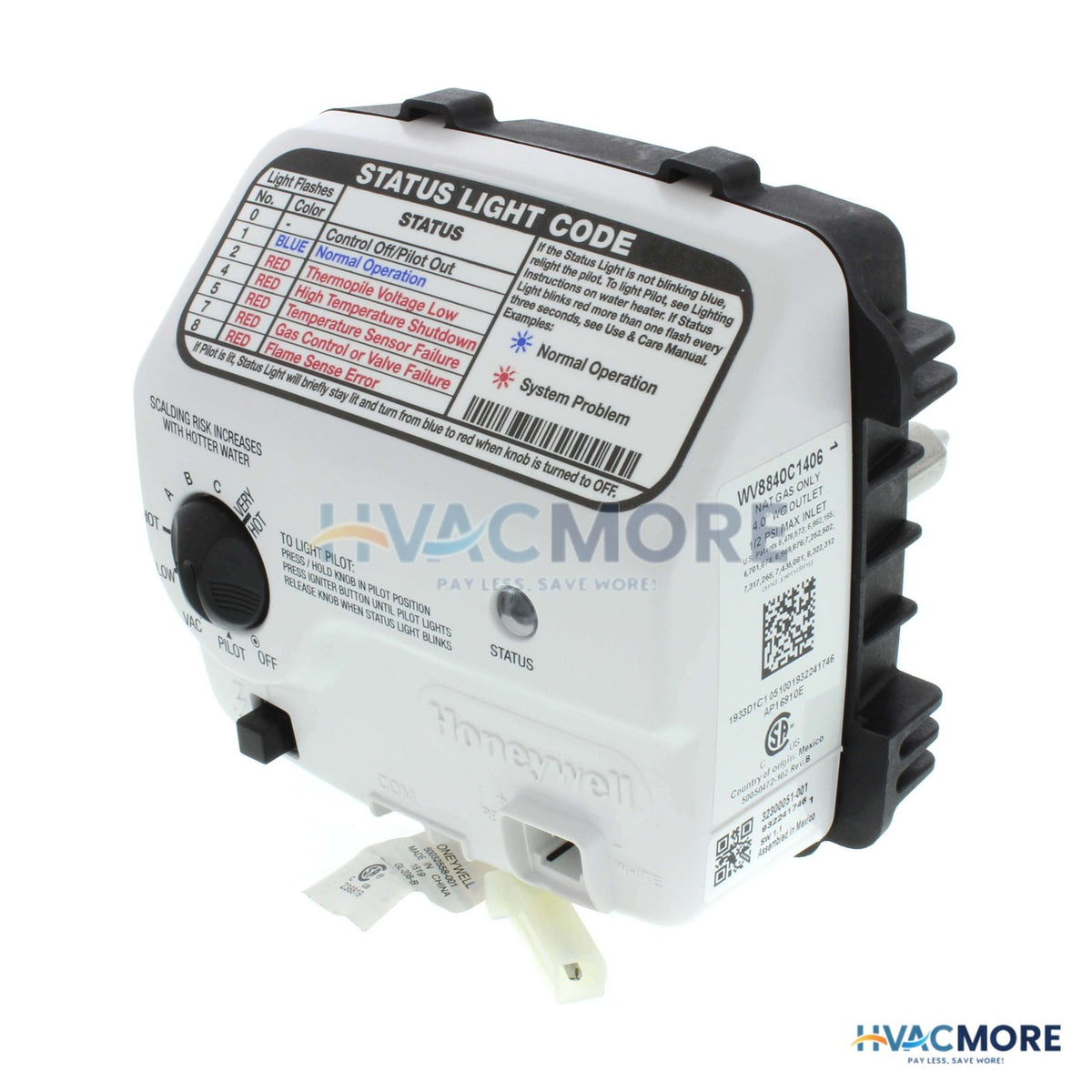 Rheem Natural Gas Control Thermostat SP20832E