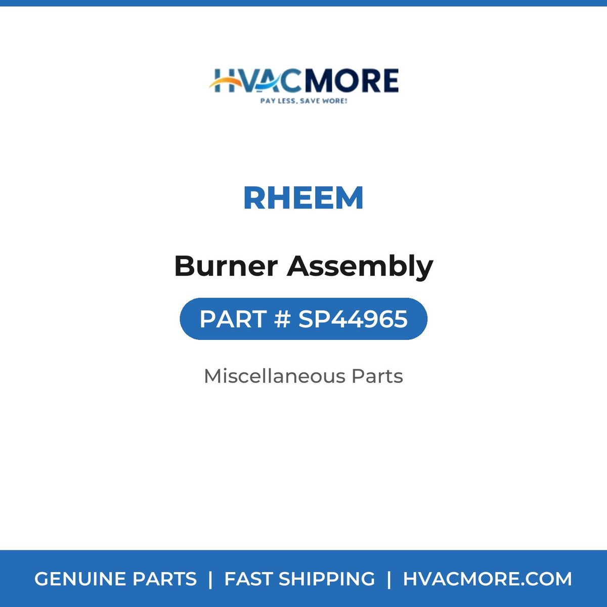 Rheem Burner Assembly SP44965