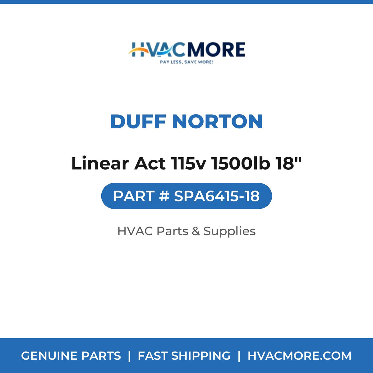Duff Norton Linear Act 115v 1500lb 18" SPA6415-18