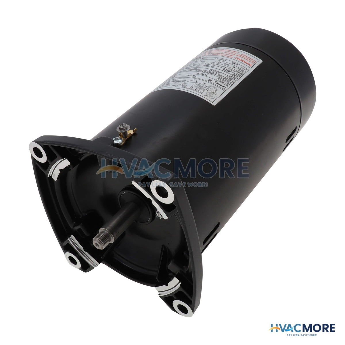 Century 1/2 HP 115/230V Square Flange Pool Filter Motor, 1 PH, 3450 RPM, 48Y Frame, ODP SQ1052