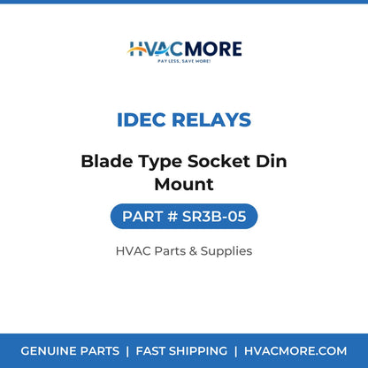 IDEC Relays Blade Type Socket Din Mount SR3B-05