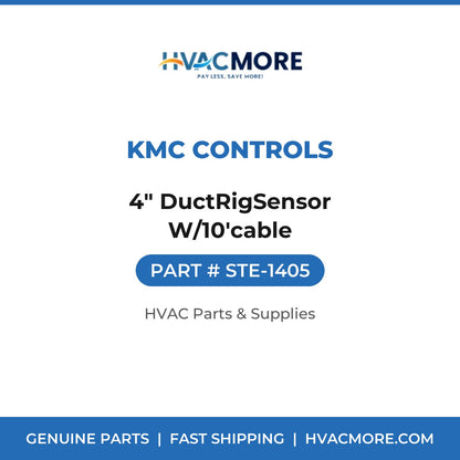 KMC Controls 4" DuctRigSensor W/10'cable STE-1405