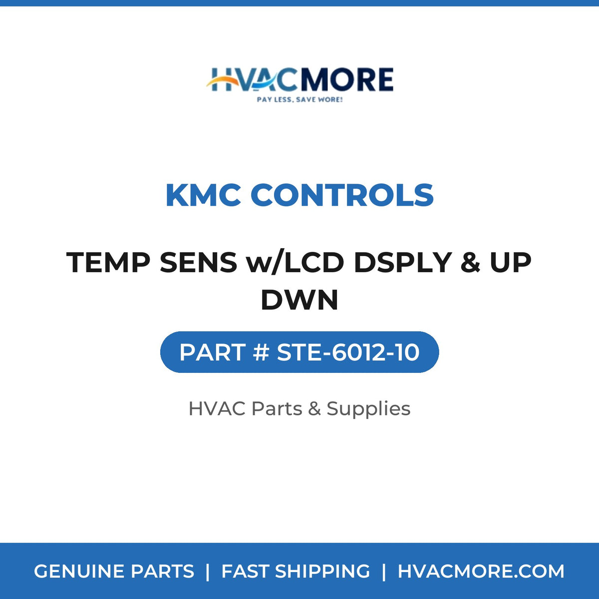 KMC Controls TEMP SENS w/LCD DSPLY & UP DWN STE-6012-10
