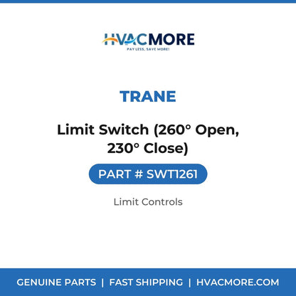 Trane Limit Switch (260° Open, 230° Close) SWT1261